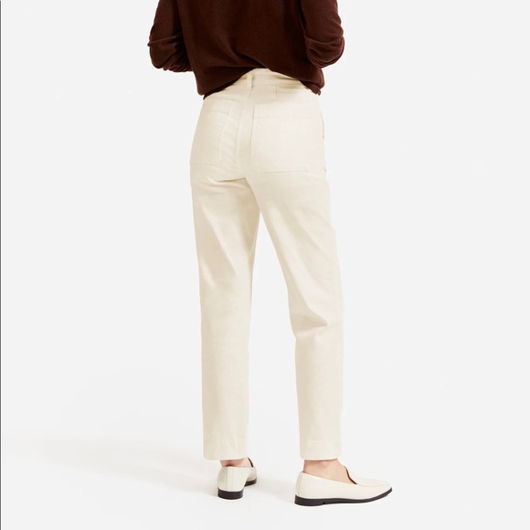 SOLD on Depop - Everlane Sandstone Straight Leg Crop Pants - Straight Leg Canvas - Picture 1 of 6